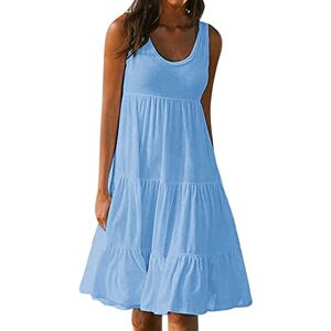 Zeiayuas Mi Longue T-shirt Robe de Travail Chic et Elegant Décontractée Couleur Unie Manche Courte Jupe Vêtements Grande Taille Chemise Maxi Robes Vacances Plage de Soie Pas Cher - Publicité