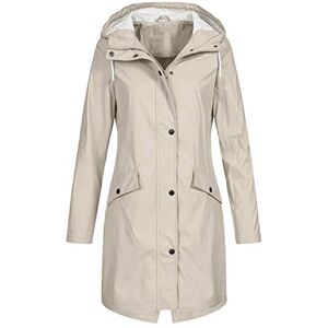 Générique Manteau de pluie pour femme, imperméable, respirant, long, élégant, avec capuche, pour l’hiver, décontracté, couleur unie, coupe-vent, léger, mi-saison, pour les loisirs - Publicité