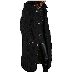 TOFOTL Pull Femme Longue Couleur Uni Tricot Slim Randonnée Plein Air Vêtements Confortable Manteau Regular Parka Femme Hiver Pas Cher Pull Cachemire Femme Automne Parka Noir 3XL - Publicité