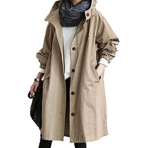 Ydsxlp Veste de pluie à capuche pour femme Coupe-vent Imperméable Veste de mi-saison légère Veste à capuche Veste d'hiver Coupe-vent, kaki, 5X-Large - Publicité