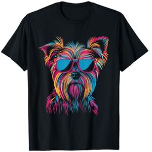 Yorkshire Terrier - Yorkie Apparel Co. Lunettes de soleil Yorkshire Terrier Chien Drôle Maman Yorkshire Dad T-Shirt - Publicité