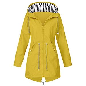 Générique Manteau de pluie pour femme, imperméable, respirant, long, élégant, avec capuche, pour l’hiver, décontracté, couleur unie, coupe-vent, léger, mi-saison, pour les loisirs - Publicité