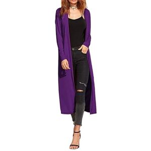 Re Tech UK Gilet Long pour Femme col/Manches Longues Style Boyfriend/léger Violet XXXL EU 52-54 (Grande Taille) - Publicité