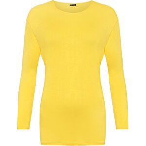 WearAll T-shirt à manches longues pour femme Grandes tailles, jaune, 36-38 - Publicité