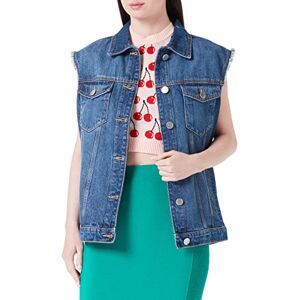 United Colors of Benetton Gilet  Jacket, Bleu Denim 901, Large Femme - Publicité