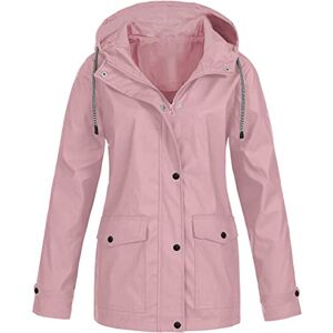 TAELU Veste de Pluie pour Femme Veste imperméable Coupe-Vent à Capuche Plus Femmes Taille imperméable Pluie Solide extérieur Manteau Femme Pull Beige L - Publicité