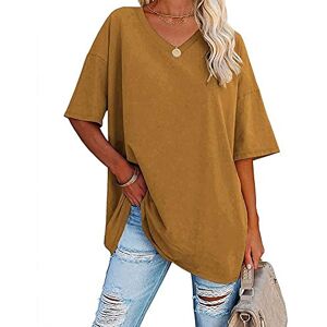 TIMEMEAN Tee Shirt Femme Moulant Tunique Femme Manche Courte Top Femme Manche Longue Bouton Bleu Haut Paillettes Femme Vetement Femme Chic Tshirt Noir Femme T Shirt Femme Dentelle Blouse Jaune Femme - Publicité