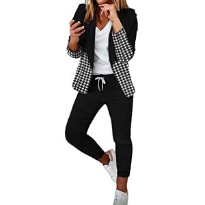 Generic Tailleur Femme 2 PièCes Slim Couleur Unie Mode Blazer Chic et Elegant Manche Longue Col Revers Veste Manteau Ensemble Travail Pantalon Costumes Ensemble Pantalon Taille Haute - Publicité