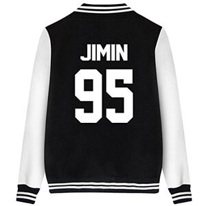 ShallGood Femme Automne Mode Nouvelles Tops Fans Blouson Cool Bomber Veste Aviateur Classique Matelassé Manteaux Baseball Jacket Coat Court Outerwear JIMIN-95 Noir FR 36 - Publicité