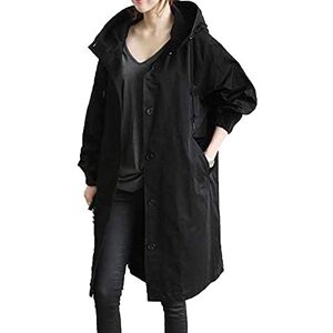 Ydsxlp Veste de pluie à capuche pour femme Coupe-vent Imperméable Veste de mi-saison légère Veste à capuche Veste d'hiver Coupe-vent, Noir , 5X-Large - Publicité