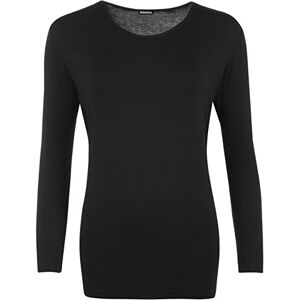 WearAll T-Shirt Simple à Manches Longues Hauts Femmes Brun 48-50 - Publicité