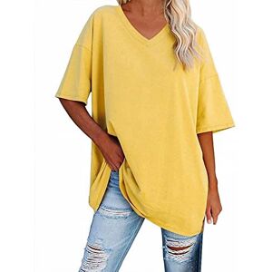 NNGOTD Tunique Femme Chic et Elegant, Femmes Cap Sleeve T-Shirts À Manches Courtes Col en V Casual T-Shirts De Base D'été Lâches Haut Blanc Femme Chemise en Lin Blouse Fleurie - Publicité