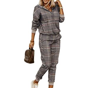 Onsoyours Femmes Survêtement Casual Ensemble 2pcs Suit Longues Jogging Manches Longues Sweatshirt Pantalon de Joggings A Gris01 S - Publicité