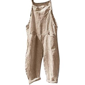 Susenstone Combinaison RayéE Femme ÉTé Sans Manches Salopette Grande Taille, Loose Pantalon Large Chic Sarouel Baggy Longue Moulante Jumpsuit Combishort HabilléE - Publicité