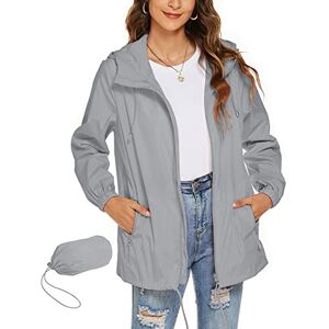 Rapbin – Manteau de pluie imperméable à capuche, léger, coupe-vent, pliable, pour femme, L - Publicité