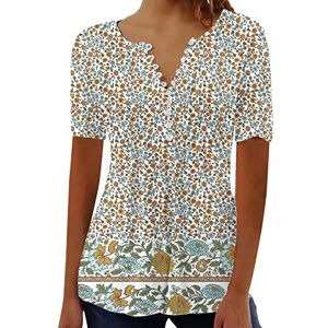 Generic Chemisier en Coton et Lin à Manches 3/4 pour Femme Blouses Ample à Col Rond Tunique D'été Printemps Couleur Unie Top Hauts Lâche Respirant T-Shirts Grande Taille Pas Cher Tunique Blouse,3XL - Publicité