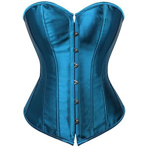 Grebrafan Corset Bustier Femme Sexy Gothique Classiques (EUR(42-44) 3XL, Peacock Bleu) - Publicité