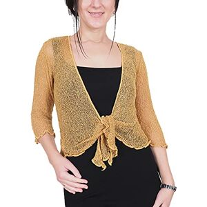 Mimosa Mesdames Femme Boléro au Crochet Briller en Dentelle Plaine Etendue Résille Cardigan Haussement D'épaules (Taille Unique, Rust) - Publicité