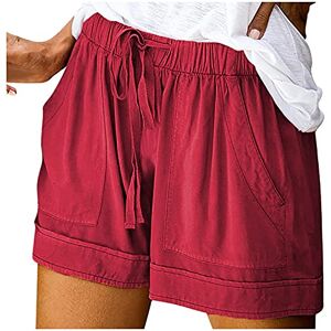 WWricotta Short pour Femme Short De Salon SéChage Rapide Pantacourt éTé Short D'éTé Large Solide Et Confortable Bermuda Femme Ronde éTé - Publicité