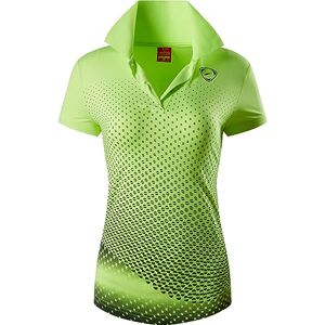 jeansian Femme De Sport Manches Courtes Casual Breathable Short Sleeved Polo T-Shirt Tops SWT251 GreenYellow S - Publicité