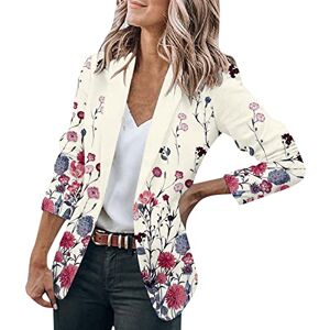 WWricotta Veste Tailleur Femme Grande Taille Robe Blazer Femme Blazer Court Femme Coupe AjustéE Tailleur De Soiree Manteau Blazer pour Un Usage Quotidien - Publicité