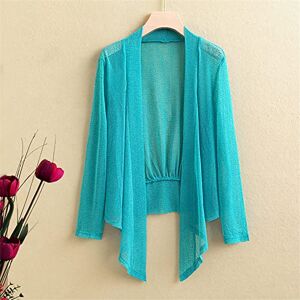 LCDIUDIU Gilet Femme Chic, Cardigans Cascade D'Été Boléro en Tricot Uni pour Femmes Ouverts sur Le Devant Manches 3/4 Chemisier Cropped Shrug Ourlet Côtelé Veste Légère Kimono Cover-Up Capess pour Rob - Publicité