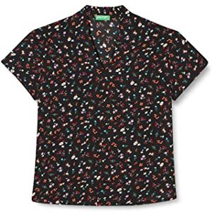 United Colors of Benetton Blouse  Chemise, Noir à Motif Floral 73 V, X-Small Femme - Publicité