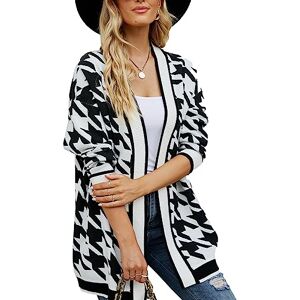 Ausla Cardigan à Manches Longues pour Femmes Manteau en Tricot Ouvert Cardigans Pull Blouse Top (M) - Publicité