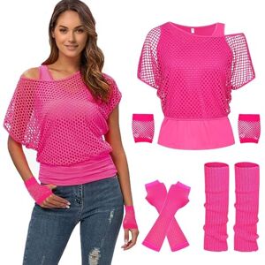 OBiQuzz Ajedrez Lot de 5 débardeurs pour femme Filet de pêche à manches courtes Ensemble de 5 pièces Médiéval Rose Taille XXL - Publicité