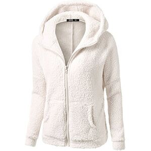 WWricotta Blousons Polaire Chaud Blousons En Coton Grand Taille Couleur Unie Manteau Pelucheux Manteau Hiver Impermeable Cardigan Manteaux - Publicité