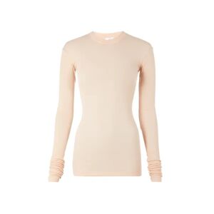 T-shirt à manches longues en coton Rose S femme