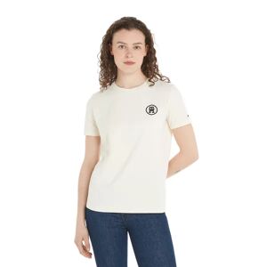 Tommy Hilfiger T-shirt avec logo brodé en coton Blanc XL femme - Publicité