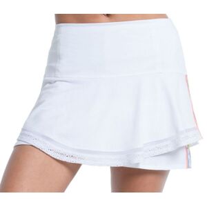 Jupes de tennis pour femmes Lucky in Love Liberty In Love Long In Love Stripe Skirt - white blanc S female - Publicité