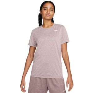 T-shirt pour femmes Nike Dri-Fit T-Shirt - smokey mauve/pure/heather/white brun S female - Publicité