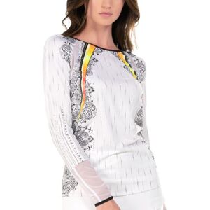 T-Shirt pour femmes (manches longues) Lucky in Love Paisley In Love Long Sleeve - white blanc XL female - Publicité