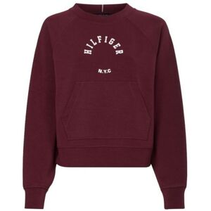 Sweat de tennis pour femmes Tommy Hilfiger RLX Sueded Modal C NK Sweatshirt - sueded rouge bordeaux XL female - Publicité