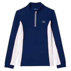 Sweat de tennis pour femmes Lacoste Slim Fit Quarter-Zip Sweatshirt - navy blue/white bleu marine M female - Publicité