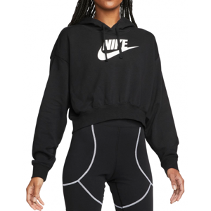Sweat de tennis pour femmes Nike Sportswear Club Fleece Oversized Crop Hoodie - black/white noir M female - Publicité
