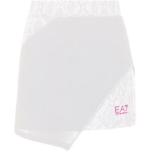 Jupes de tennis pour femmes EA7 Woman Jersey Miniskirt - white python multicolor S female - Publicité