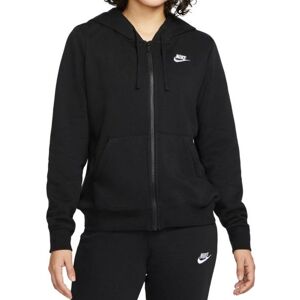 Sweat de tennis pour femmes Nike Sportswear Club Fleece Full Zip Hoodie - black/white noir M female - Publicité