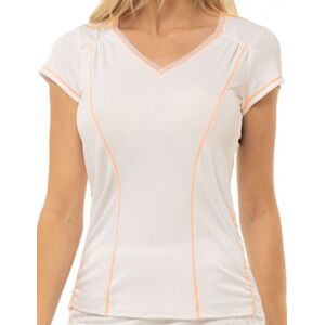T-shirt pour femmes Lucky in Love Eyelet Go Rib Uplift T-Shirt Women - white/orange frost blanc S female - Publicité