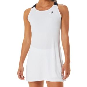 Robes de tennis pour femmes Asics Court Dress - brilliant white/midnight blanc XL female - Publicité