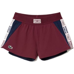 Shorts de tennis pour femmes Lacoste Recycled Fabric Lined Shorts - bordeux bordeaux XS female - Publicité