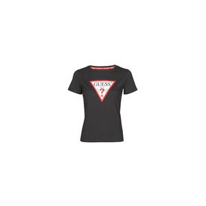 T-shirt Guess SS CN ORIGINAL TEE Noir EU XS femmes - Publicité