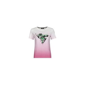 T-shirt Guess SS CN PALMS TEE Rose EU S,EU XS femmes - Publicité