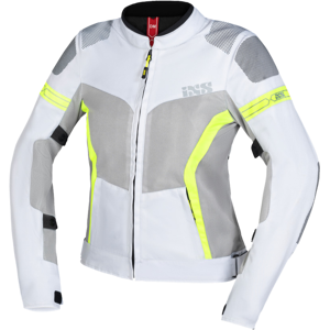 Blouson Moto Femme iXS Sport Trigonis-Air Gris-Jaune -