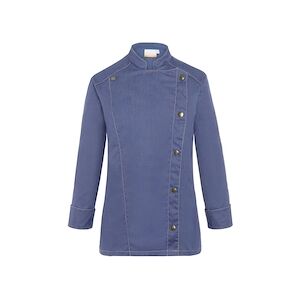 KARLOWSKY Veste de cuisine femme, jean , manches longues , VINTAGE BLUE , 4040