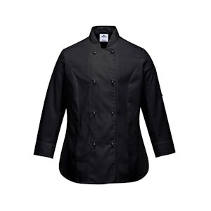 Portwest - Veste de cuisine manches longues pour femmes RACHEL Noir Taille SS