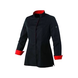 Robur Veste Cuisine manches longues femme UNA noir rouge T.XL RoburXL