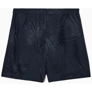 SHORT JACQUARD SOIE MÉLANGÉE BLEU MARINE XS female - Publicité